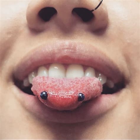 snake eyes piercing tongue rings|infected snake eyes tongue piercing.